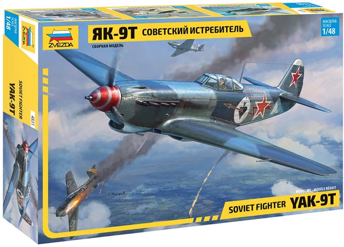 Zvezda Modelbouwpakket Militaire voertuigen - 4831 Soviet Fighter Yak-9T Plastic - 1:48 - Modelbouw