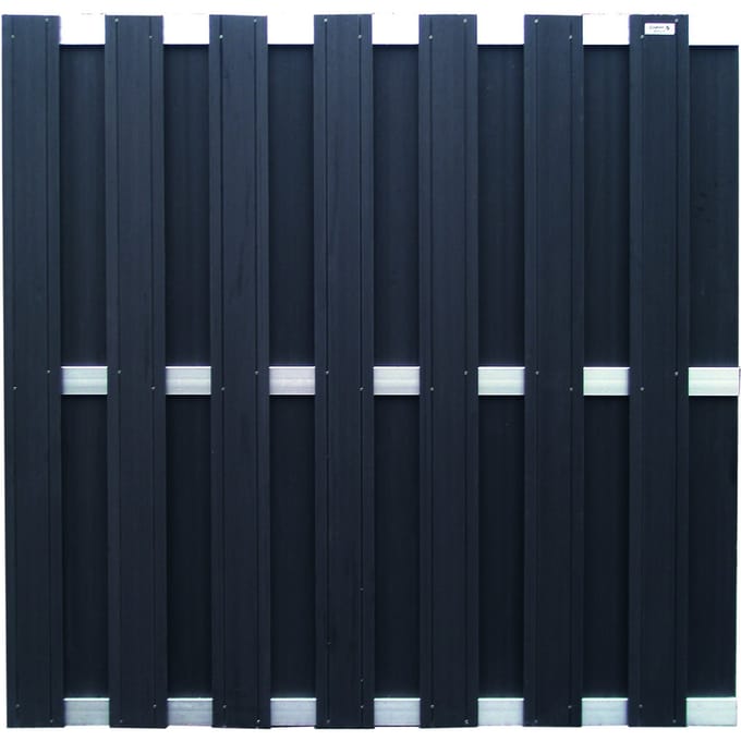 Intergard Tuinscherm schutting composiet antraciet alu 180x180cm