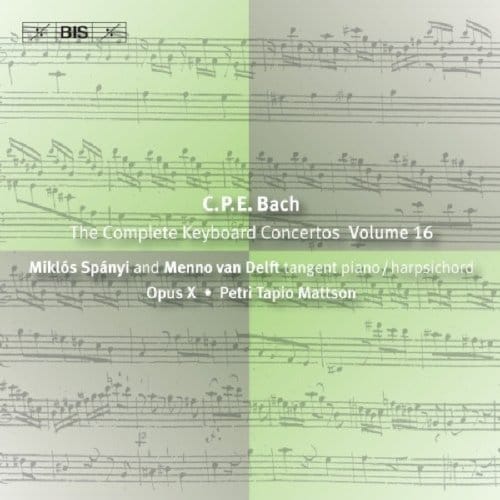 Miklós Spanyi, Menno Van Delft, Opus X Ensemble - C.P.E. Bach: Complete Keyboard Concertos, Volume 16 (CD)