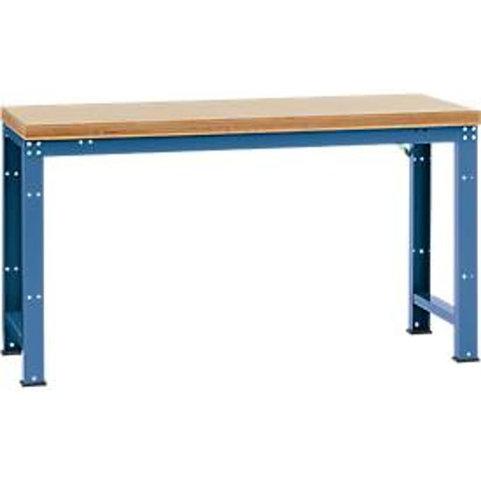 Manuflex werkbank Profi standaard, Tafelblad multiplex B 1750 x D 700, briljantblauw
