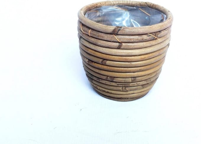 Pot rond ballon streep D13H11 cm Van der Leeden