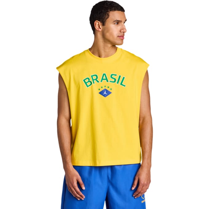 Jordan Brazil T-shirts Heren - Geel - Maat M - Katoen Jersey