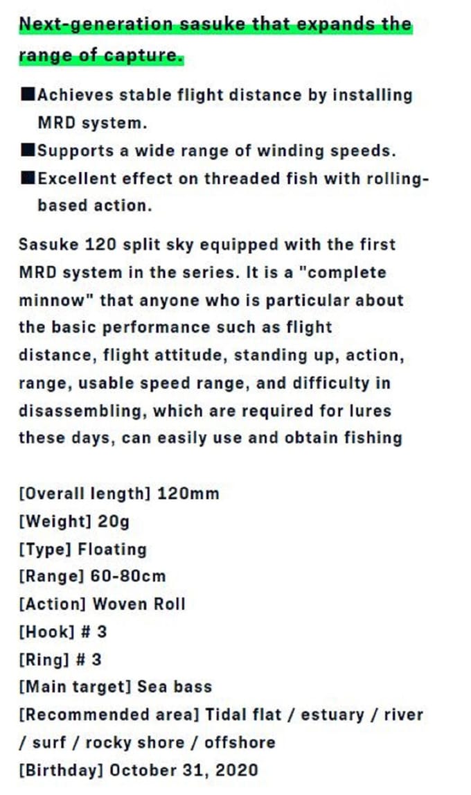 Ima Sasuke 120 mm drijvend kunstaas X5197 (9210) green