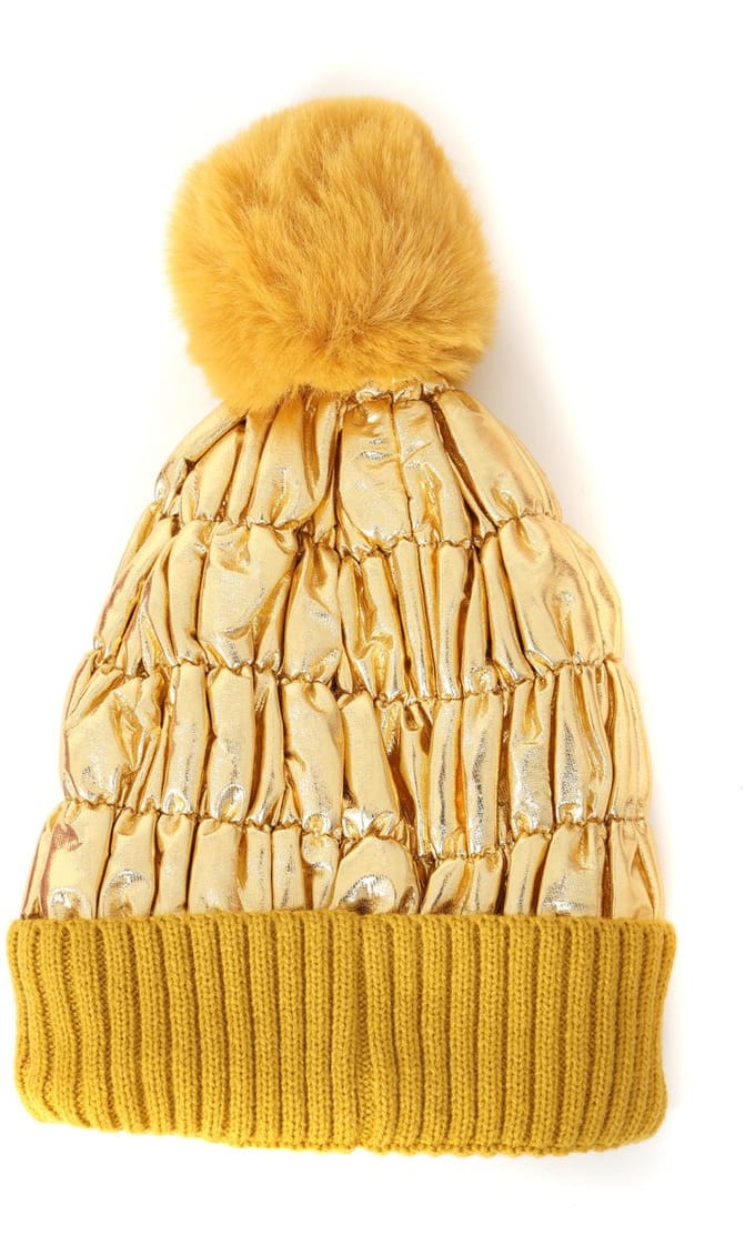 Skimuts Pluche - Metallic Goud - Volwassenen