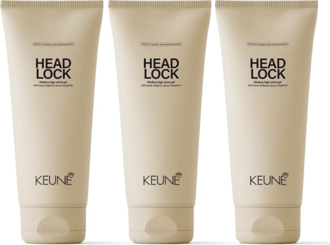 3 stuks - Keune - Head Lock - Medium High-Shine Gel 200 ml