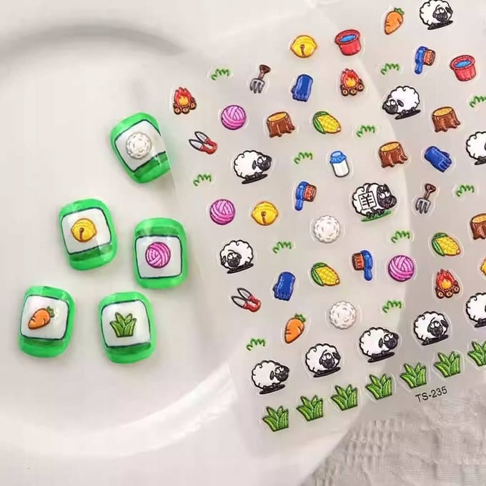 Frezarkowo - 3D Nagelstickers - Samoprzylepne - Owca - 1 stuk