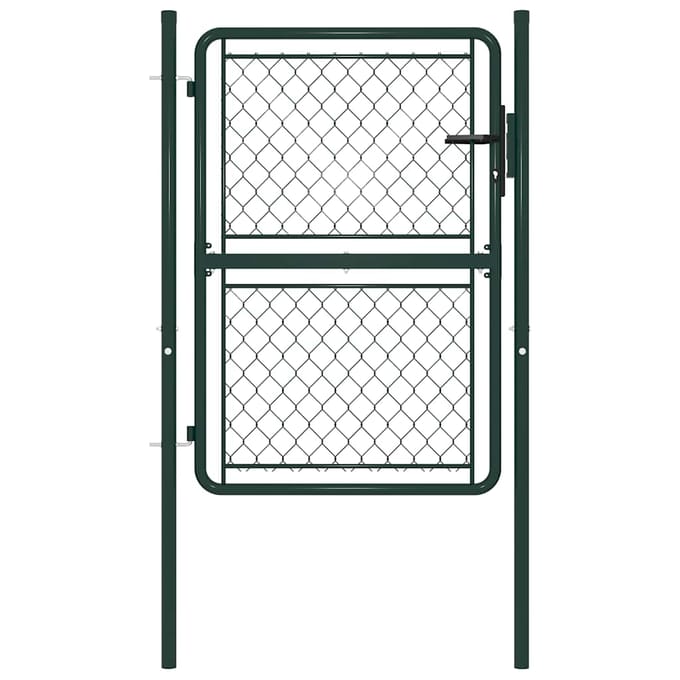 vidaXL - Tuinpoort - staal - 100x150 - cm - groen