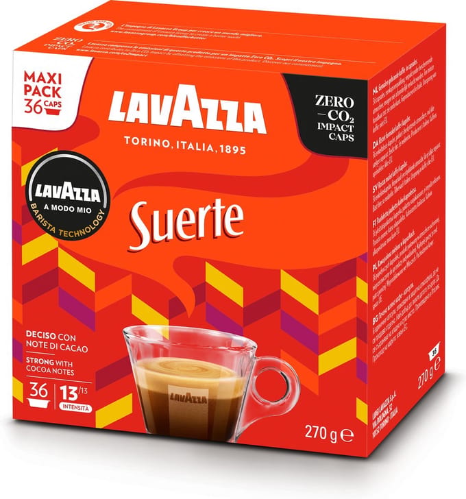 Lavazza A Modo Mio Suerte 36 stuks - Intensiteit 13/13
