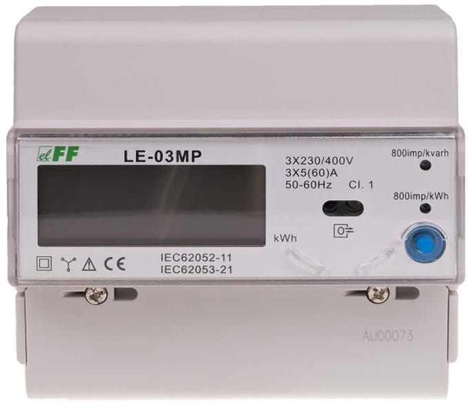 Elektriciteitsmeter 1Fase - 3fase 60A 230/400V RS485 MODBUS LCD-scherm 5908312597216 hoofdmeter - Tussenmeter - elektrameter