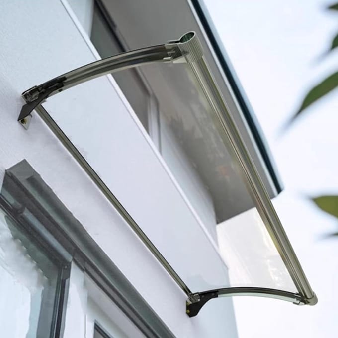Deur Luifel - Overkapping Raam - Bescherming Huis - Verbeterd Koolstofstaal - 45x270cm - Transparant