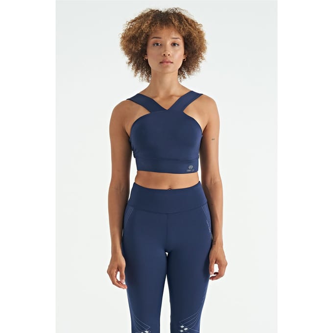 Dames Cropped Mouwloos V-hals Sporttop