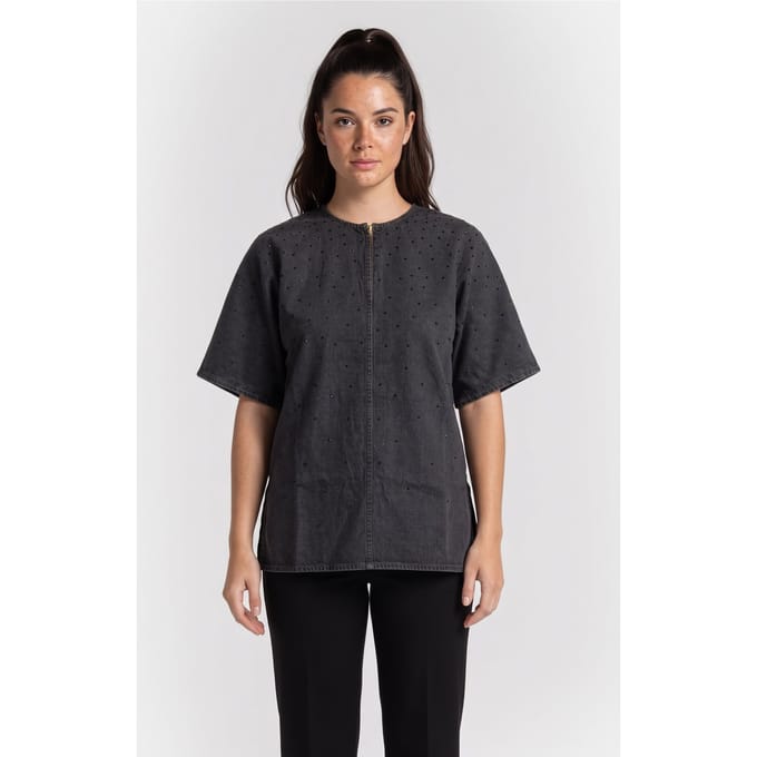 ARKET Groa Deco Top Black Taglia: 36 | Magliette intime Outlet | Donna | Nero