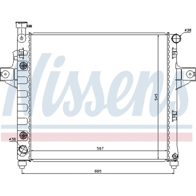 Radiator, motorkoeling NISSENS 61009