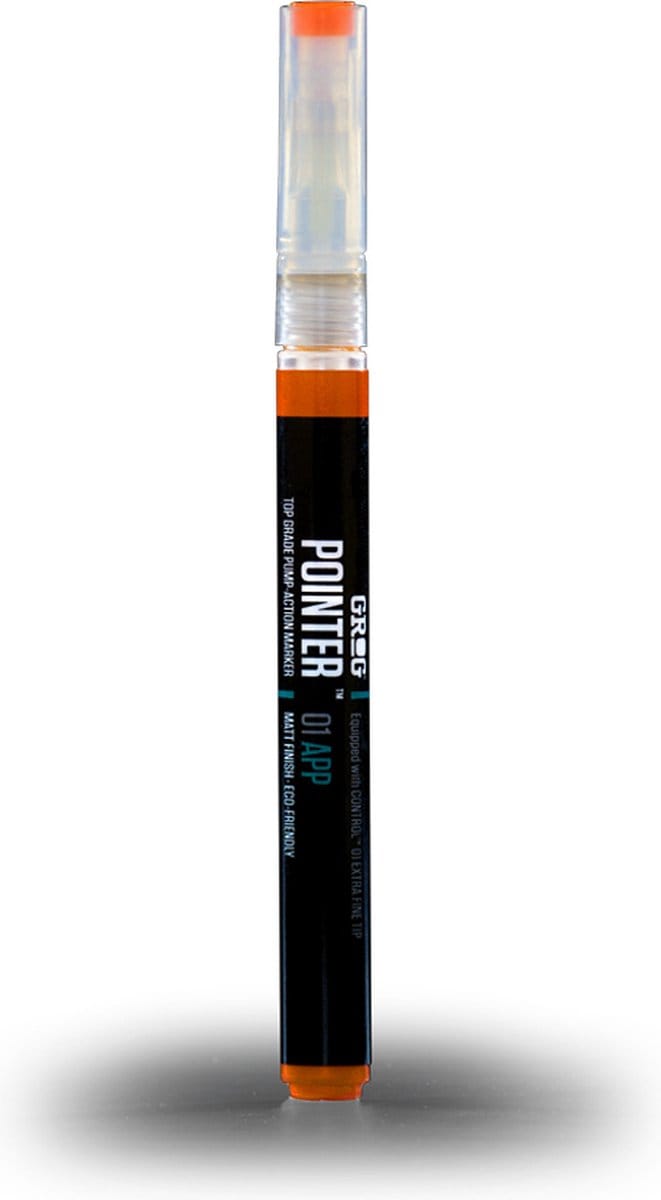 Grog Pointer 01 APP - Verfstift - Acrylverf op waterbasis - Extra fijne punt van 1mm - Brick Red