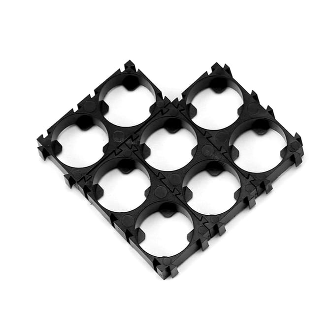 100 Stuks 18650 Lithium Batterij Beugel Mobiele Spacer Dubbele Batterij Houder Beugel DIY Batterij zwart