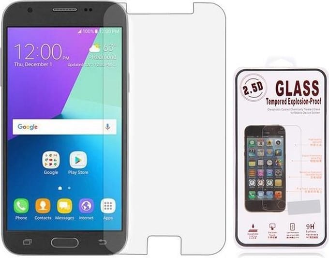 Screenprotector voor Samsung Galaxy J7 (2017), tempered glass (glazen screenprotector)