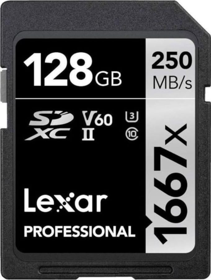 Lexar SDXC 128GB Professional 1667x / 250 Mb/s UHS-II