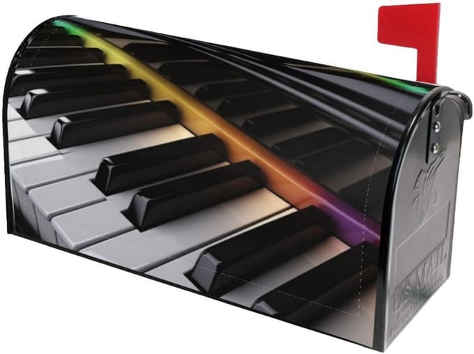 Magnetische Brievenbushoes Decoratief Piano Toetsen Ontwerp Weerbestendig