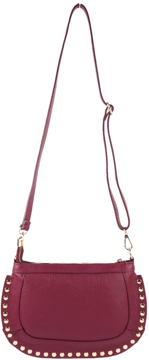 Giuliano lederen schoudertas Luma - Made in Italy - Dames - Bordeaux