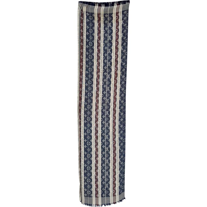 Louis Vuitton Monogram Sjaal in Meerkleurige Zijde