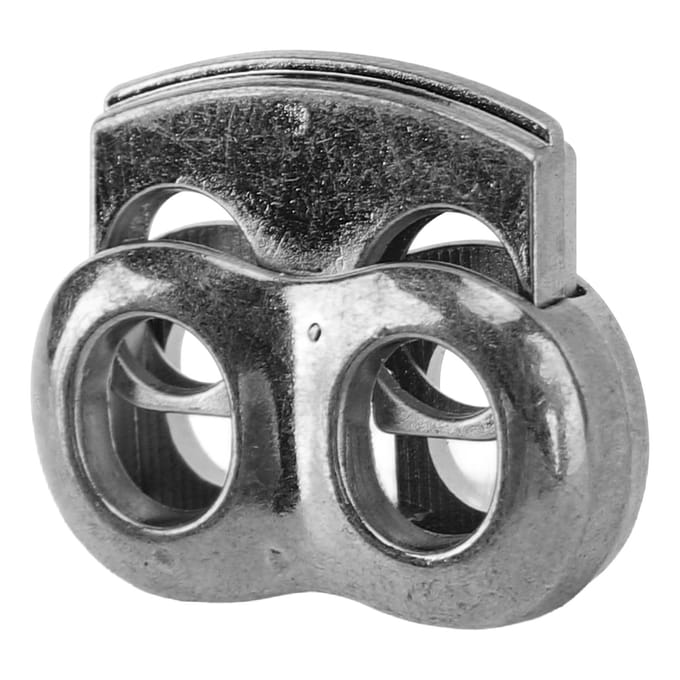 10 Stuks Koordstopper Klem Locker voor Trekkoord Veters Kantvergrendeling Einde Aanspanner Zinklegering gray