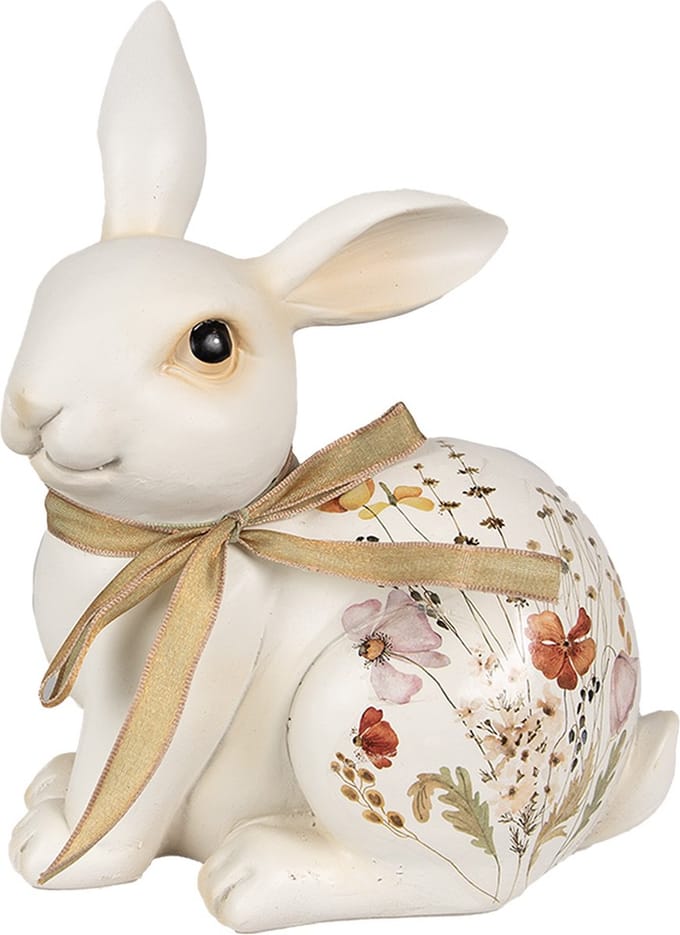 Clayre & Eef Beeld Konijn 20 cm Beige Polyresin