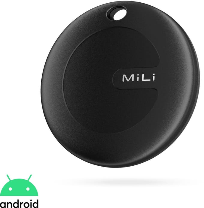 Android Bluetooth Sleutelhanger Tracker - MiLi MiTag Go - Geschikt voor Android - Zwart - Waterdicht (IP67) - Geluidsfunctie & Tot 100m Bereik - 1 Stuk