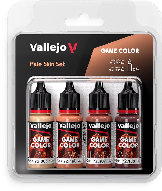 Vallejo 72379 Game Color - Pale Skin Color Set - Acryl Set Verf set