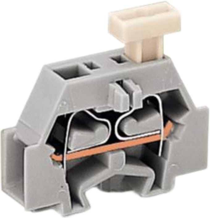 WAGO 261-301/331-000 Aderklem 6 mm Spanveer Toewijzing: L Grijs 200 stuk(s) Package