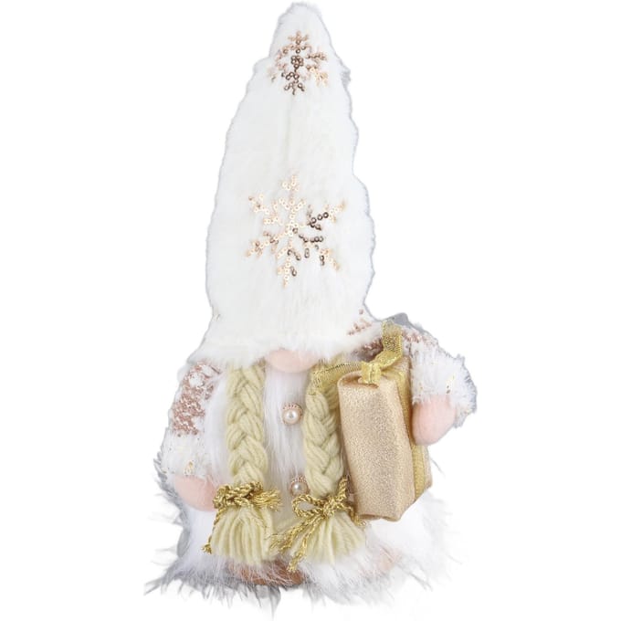 Schattige Gloeiende Dwerg Kerstlicht Hoed Rudolph Pop Ornament Verlichte Kerstkabouter white