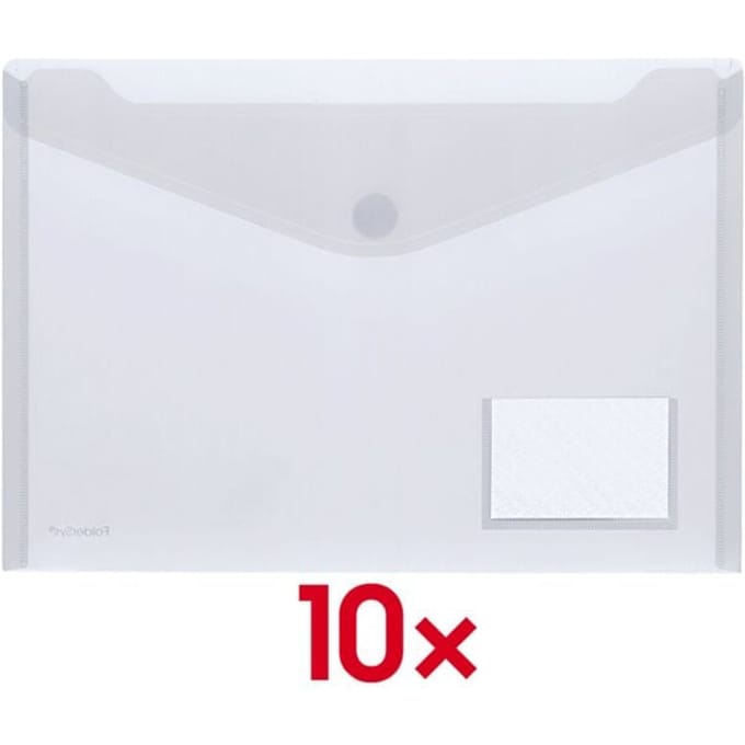 FolderSys documenthoes, A4 liggend, klittenbandsluiting, PP, pocket voor visitekaartje