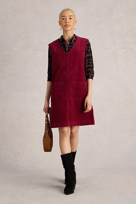White Stuff Maple Cord Pinny Dark Red Taglia: 20 | Abiti Mini Outlet | Donna | Rosso