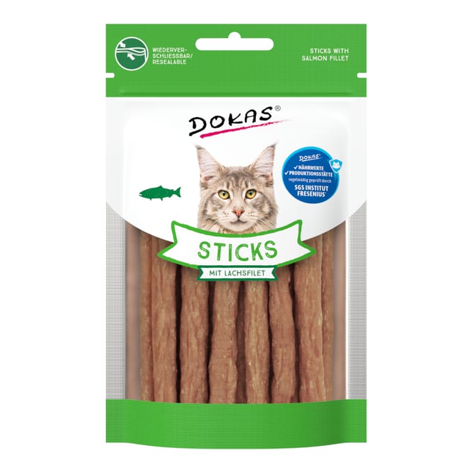 30g Dokas sticks met zalmfilet kattensnacks