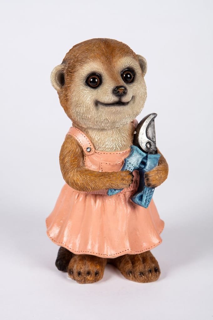 Tuinierend meisje Meerkat - Hamac - Tuinbeeld