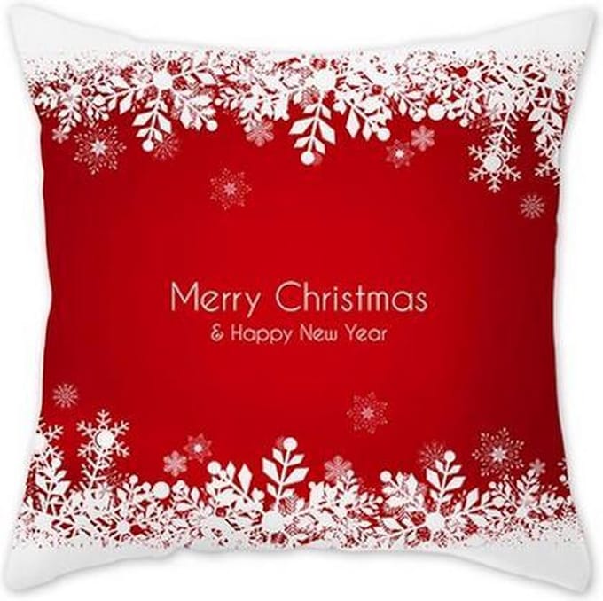 Kerstkussenhoes Rood Merry Christmas (500150)
