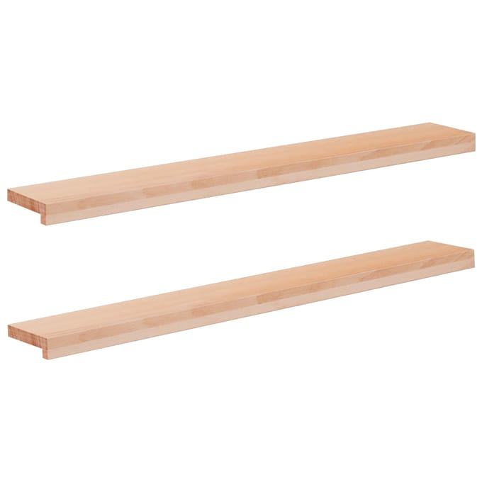 vidaXL - Raamprofielen - 2 - st - Naturel - 110 - x - 15 - x - 2 - cm - Massief - beukenhout
