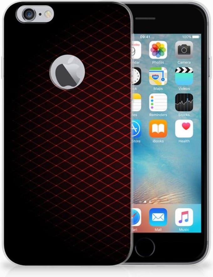 Apple iPhone 6 Plus | 6s Plus TPU bumper Geruit Rood