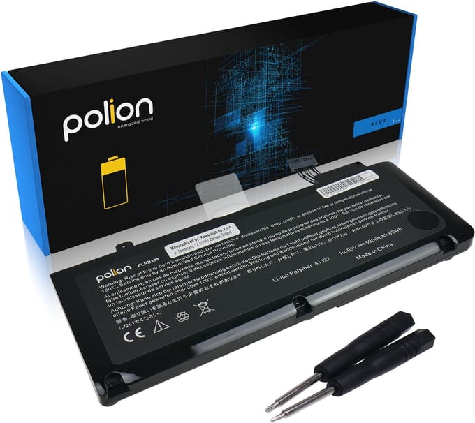Polion - MacBook Pro 13 Baterie - A1322 - A1278 - 5900mAh