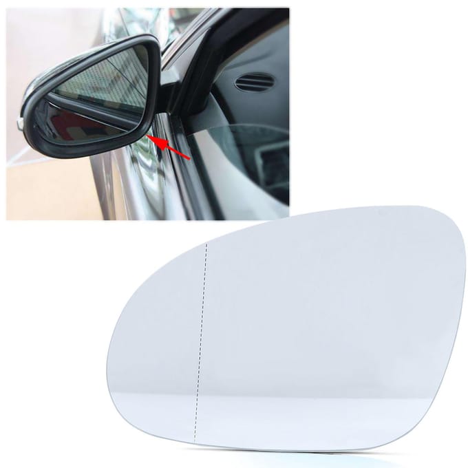 1 stuks Linker Passagierszijde Clip-on Verwarmd Buitenspiegelglas white