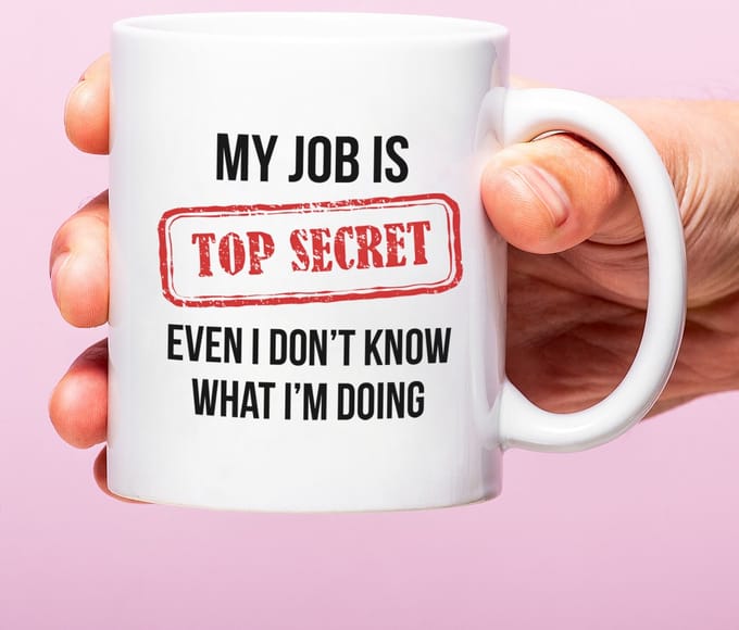 Mok My Job Is Top Secret van Ditverzinjeniet.nl