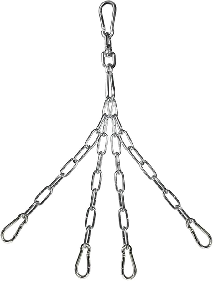 Bokszakketting - Ophangketting Bokszak - Bokstraining Verbeteren - 4-draads Ophanging - 495 cm - Zilver