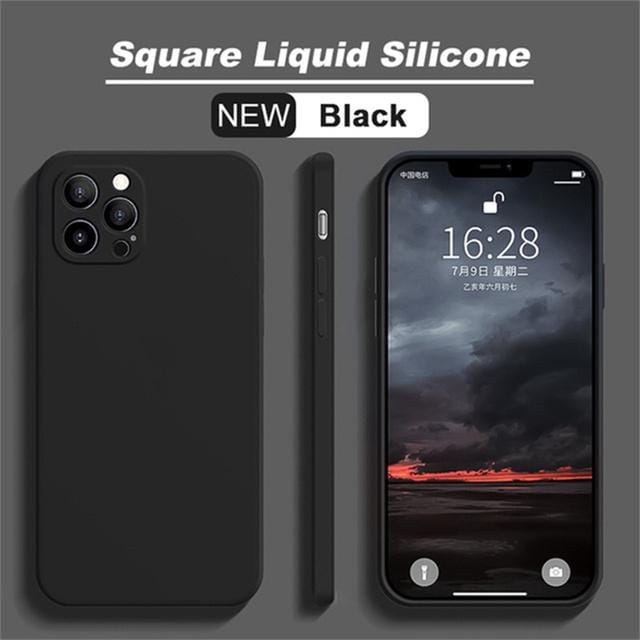 Coque de luxe originale en silicone liquide antichoc pour iPhone 14, 13, 12, 11 Pro Max For iPhone 13 gray