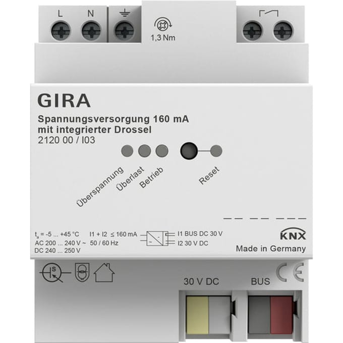 KNX Voeding 160mA Met Geïntegreerde Spoel - 212000