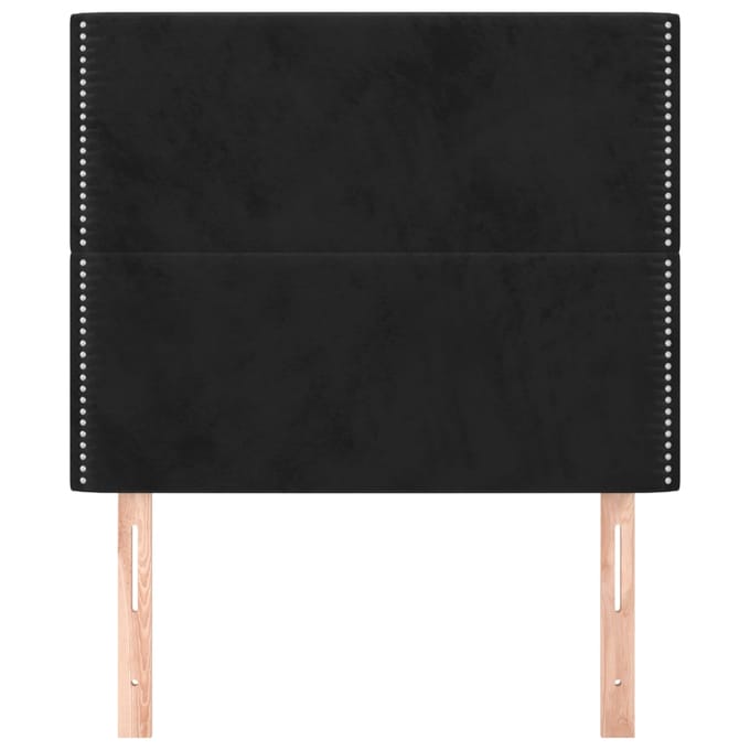 vidaXL - Hoofdbord - zwart - 100x5x118/128 - cm - fluweel