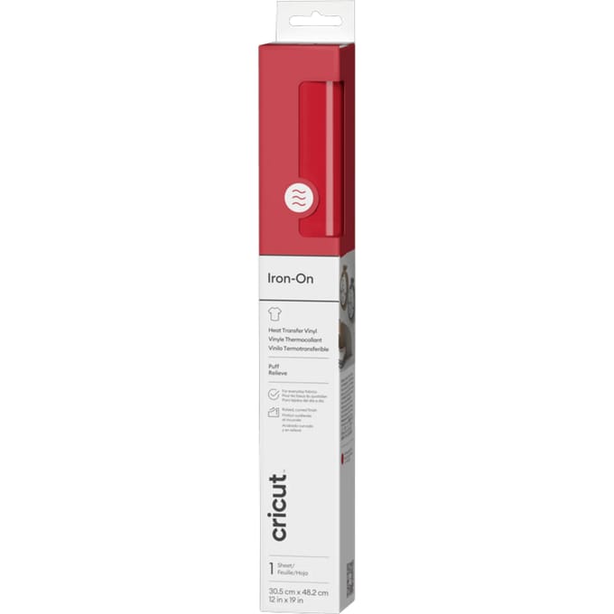 Cricut™ Puff Iron-On Rood – 30,5 x 48,3 cm