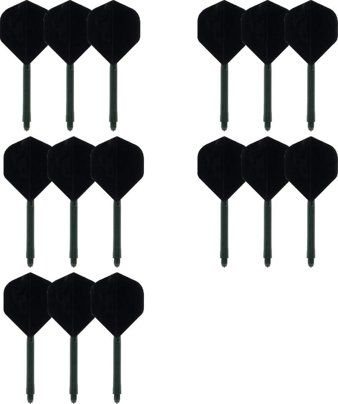 5 Twin Packs dartShafts - dartFlights Multipack - Zwart - Cadeau