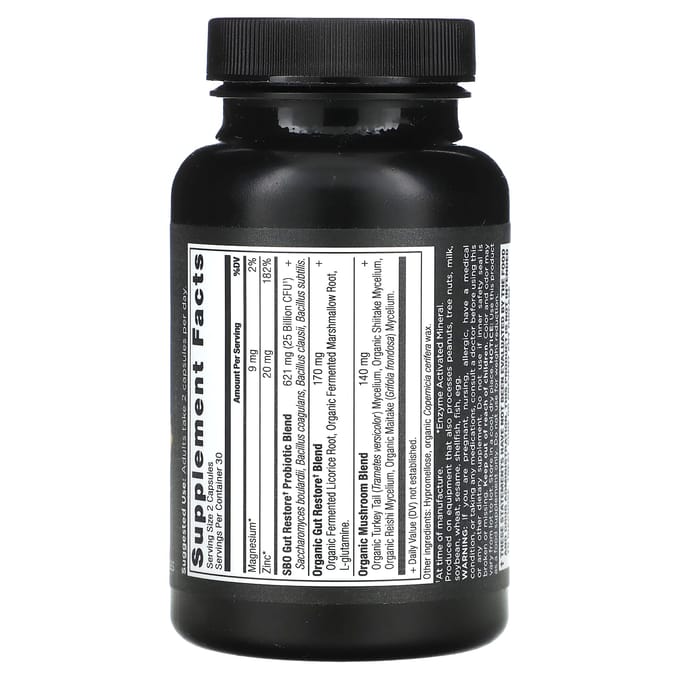 Ancient Nutrition, Probiotique SBO, 25 milliards d'UFC, 60 capsules
