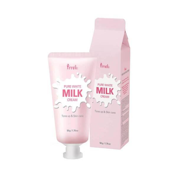 Prreti Pure White Melkcrème Verhelderende Crème Met Melkeiwitten 50G