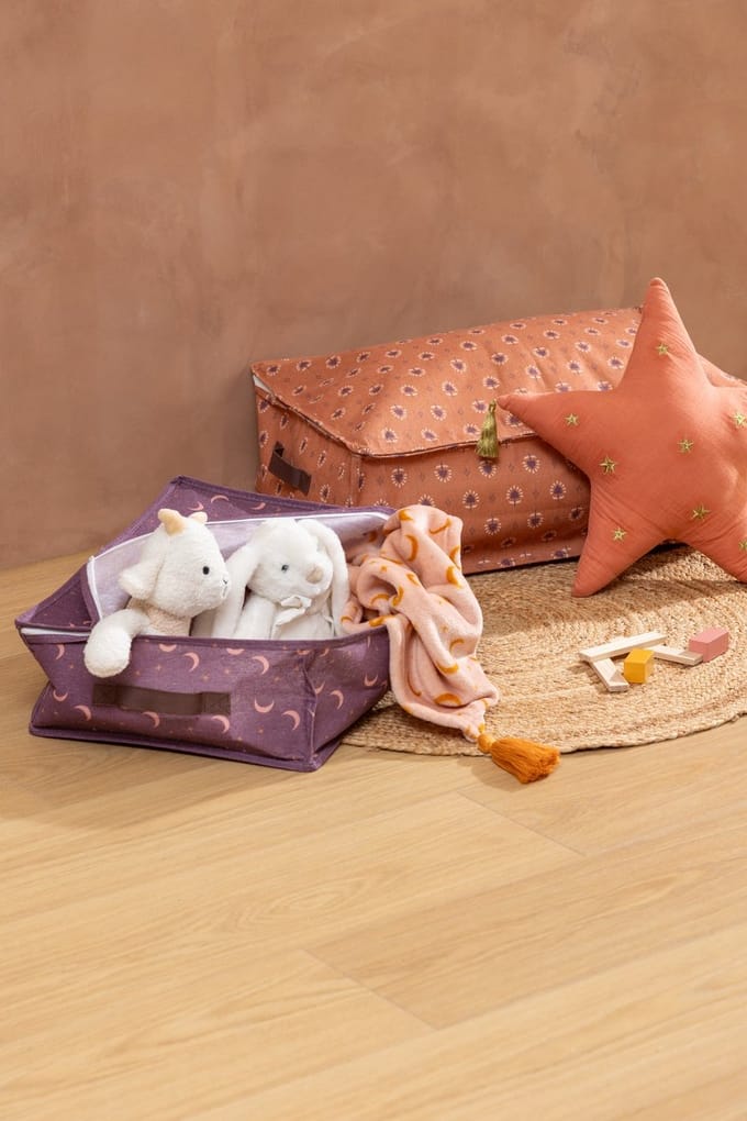 Atmosphera Kids Bella opberg Zippy set - Set van 2 stuks - 60x20x40cm - Opvouwbaar - Multi