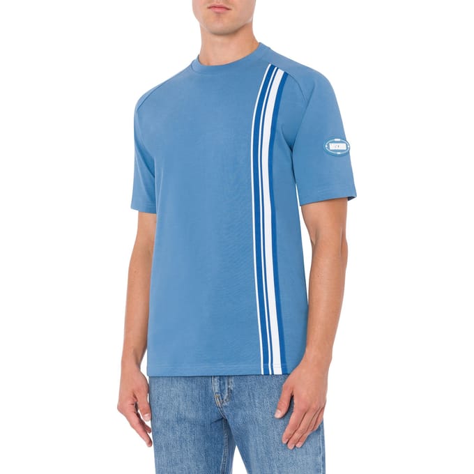 Moschino T-shirt Oval Patch Blue Taglia: S | T-shirt Outlet | Uomo | Blu